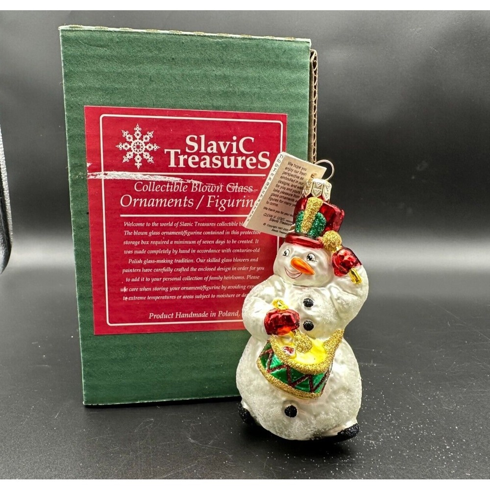2000 SLAVIC TREASURES BLIZZARD BOOMER SNOWMAN 4" ORNAMENT 00-244-A